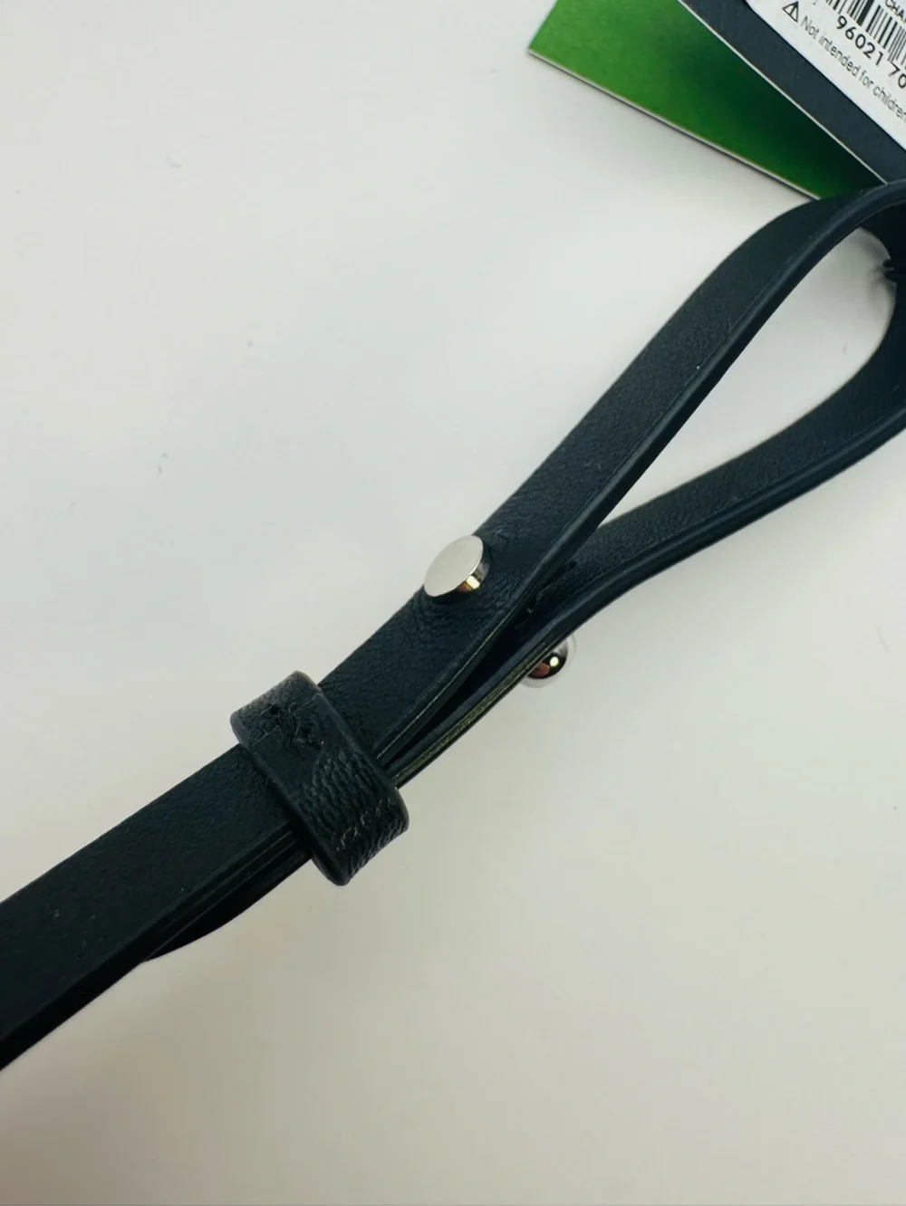 Kate Spade Charmed Tulle Heart Bag Charm - Black Dual-Sided